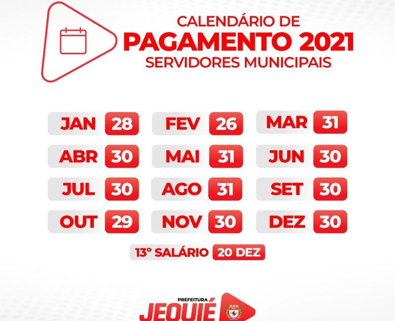 Prefeito Zé Cocá divulga calendário de pagamento dos servidores municipais